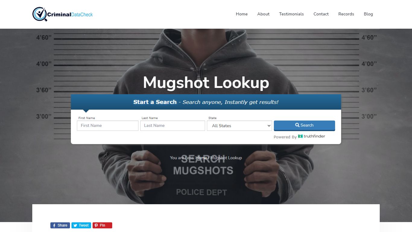 Mugshot Lookup - Criminal Data Check - Find Criminal, Arrest, & Court ...