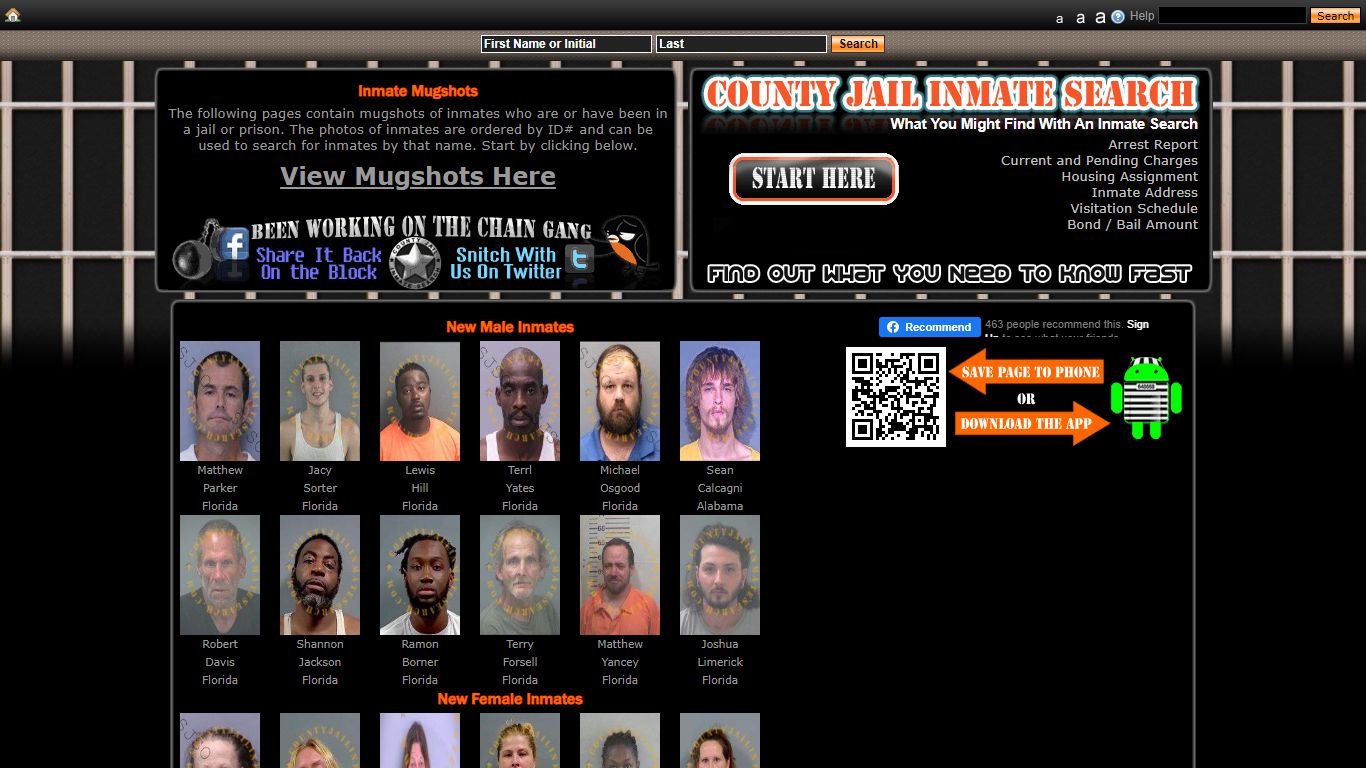 Recent Arrest Mugshots And Inmate Search